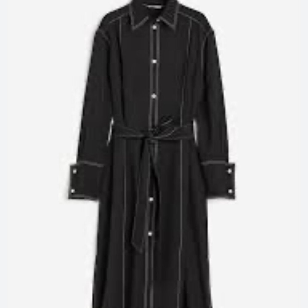 H and M Black shirt dress size S
